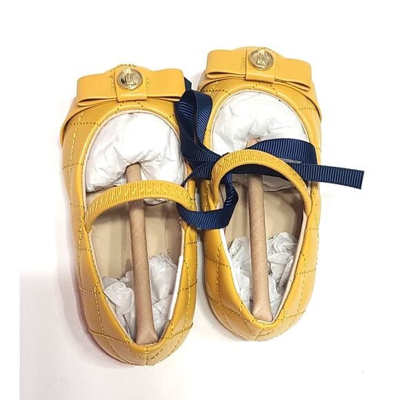 Janie and Jack yellow many jane ballet flats toddler girls size 5 - Picture 5 of 7